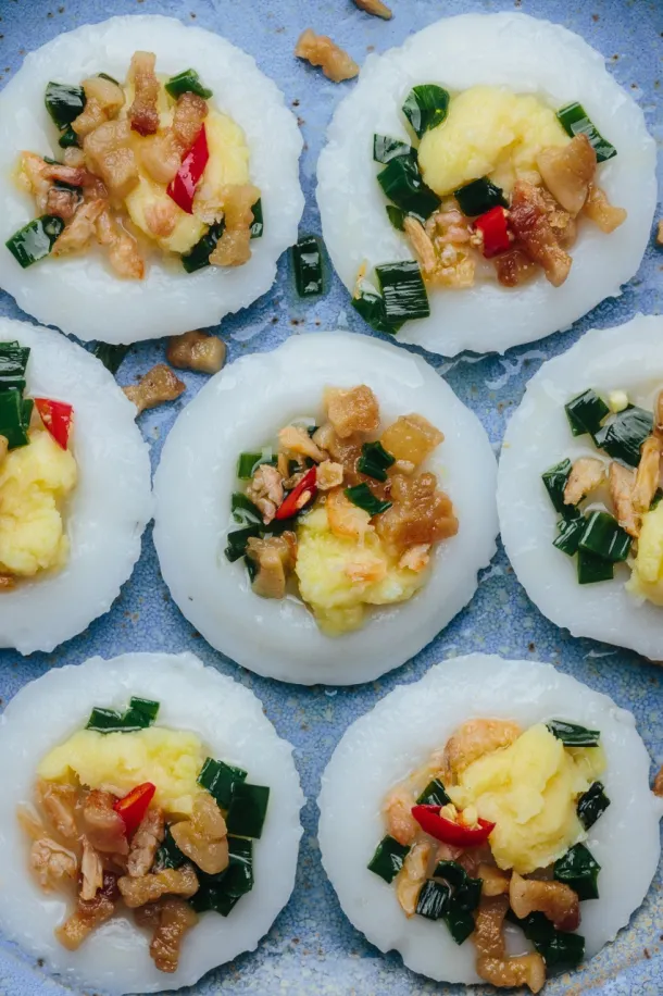 Banh Beo - Steamed Rice Cakes that are a must try dish in Hue