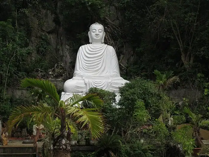 An impressive 10-meter tall Buddha seen during the 2 Week Vietnam Itinerary