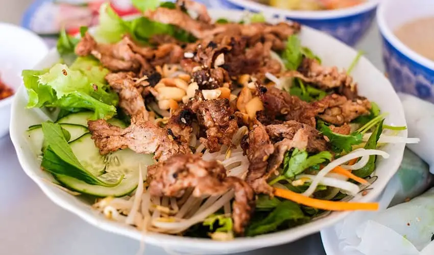 Bun Thit Nuong - Grilled Pork Vermicelli dish found in Hue