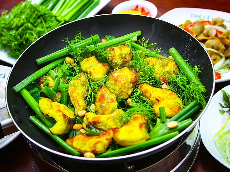 cha ca Hanoi turmeric fish - famous food in Hanoi