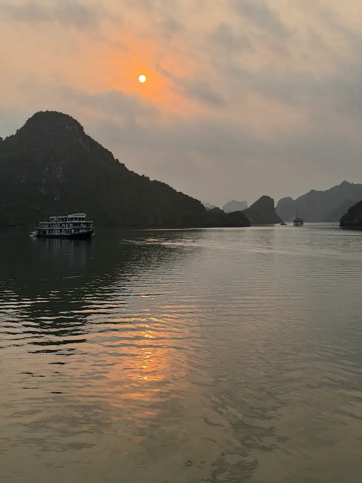 The wonderful views over Ha long bay seen during the 2 Week Vietnam Itinerary